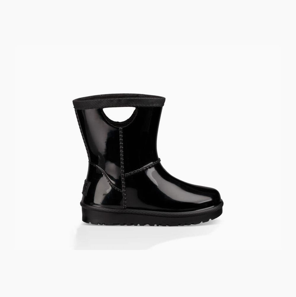 UGG Rahjee Black Rain Boots for Kids (CFJH48952)